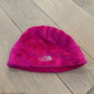 North Face Hot Pink Fleece Hat Girls Size Small